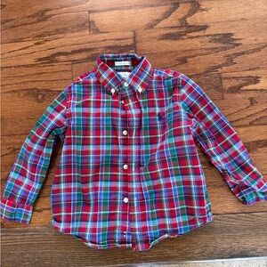 Polo by Ralph Lauren Boys' Red, Green & Blue Plaid Button-Down Shirt